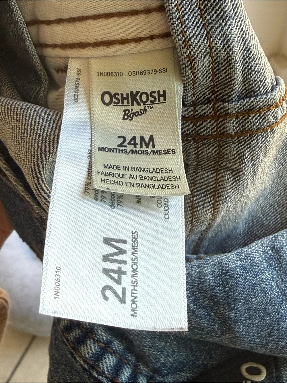Oshkosh B’gosh Toddler 24 Month Denim Overalls